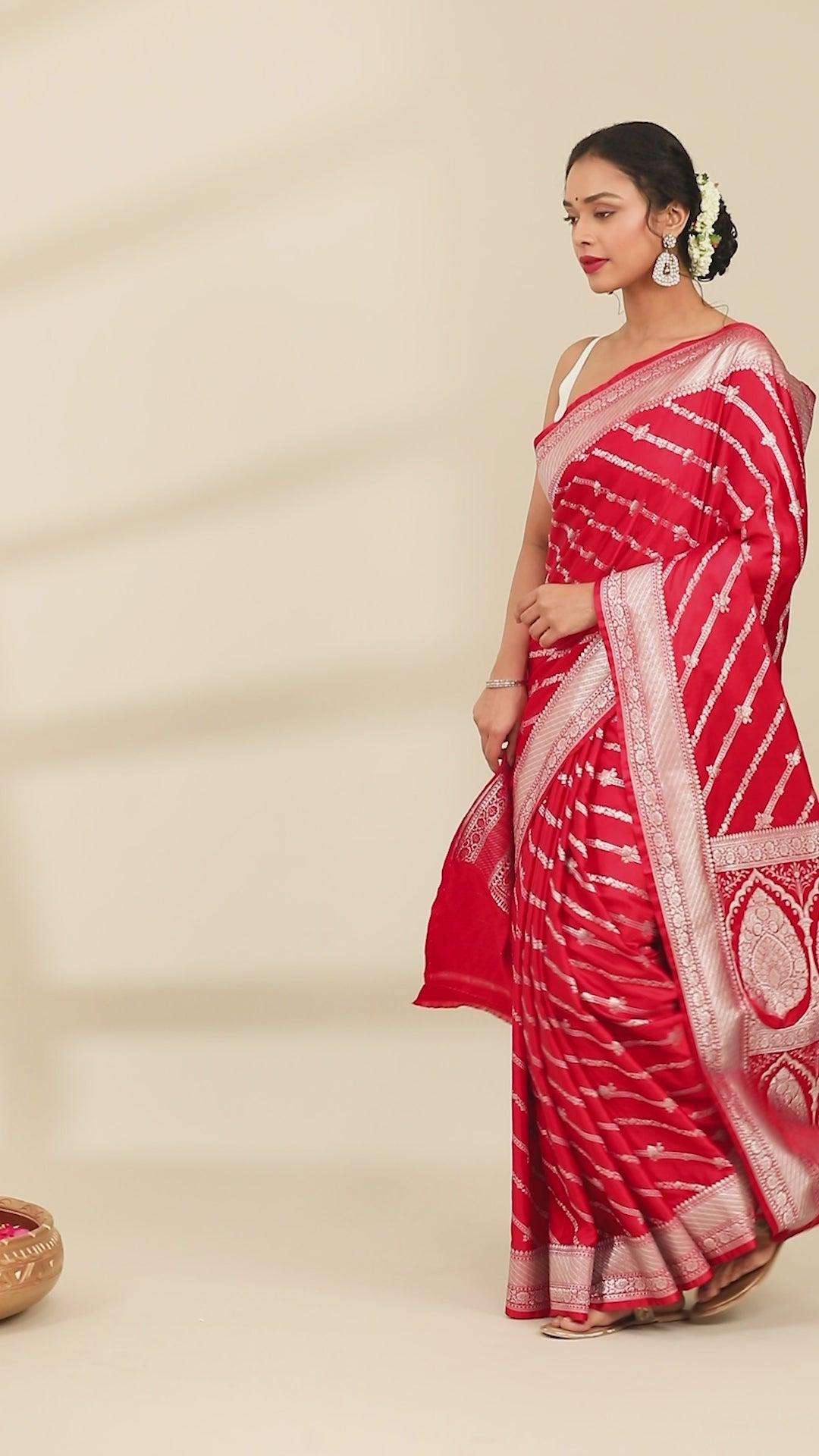Rani Gulaab Banarasi Saree